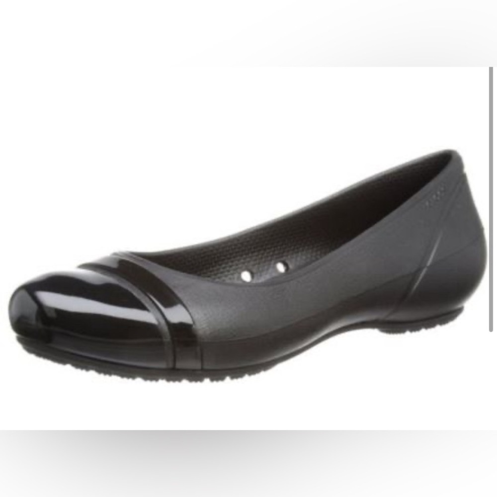 Crocs black ballet flats size 9‎